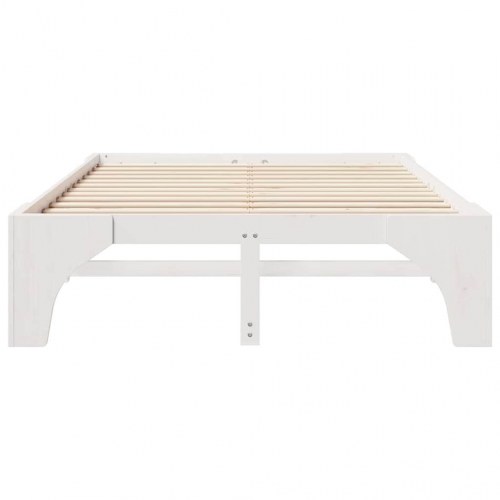 Sengestel i massiv fyrretræ 160 x 200 cm - hvid