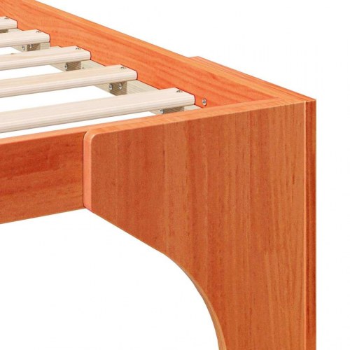 Gulv seng ramme Brun 120 x 190 cm Massivt fyrretræ