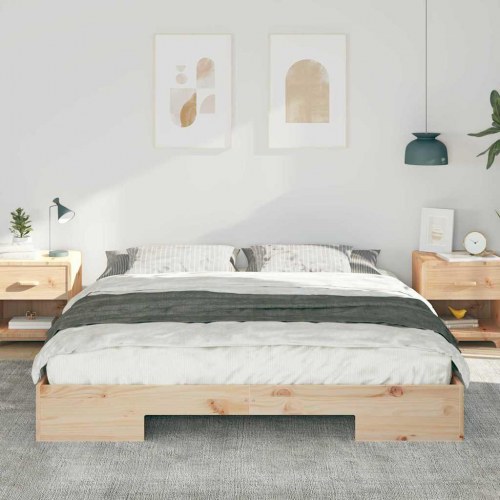 Sengestel 200 x 200 cm - brun