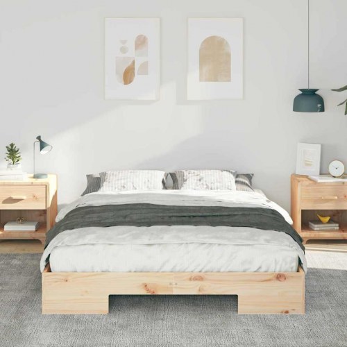 Sengestel med lameller 160 x 200 cm - brun