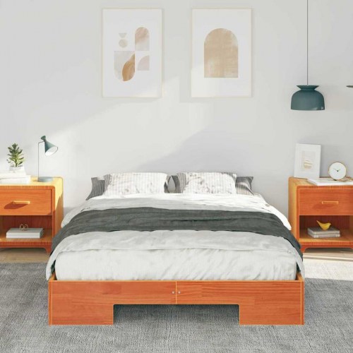 Gulvsengestel brun 135 x 190 cm