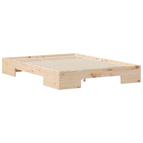 Gulv seng ramme Brun 120 x 190 cm Massivt fyrretræ