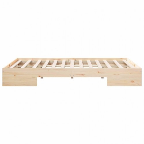 Gulv seng ramme Brun 120 x 190 cm Massivt fyrretræ