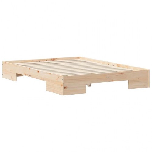 Gulv seng ramme Brun 120 x 190 cm Massivt fyrretræ
