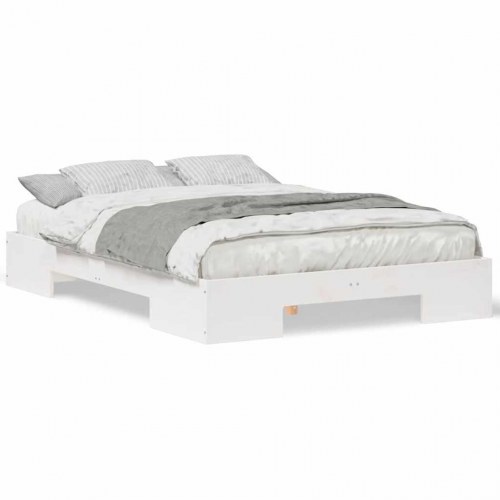 Gulvsengeramme hvid 120 x 190 cm