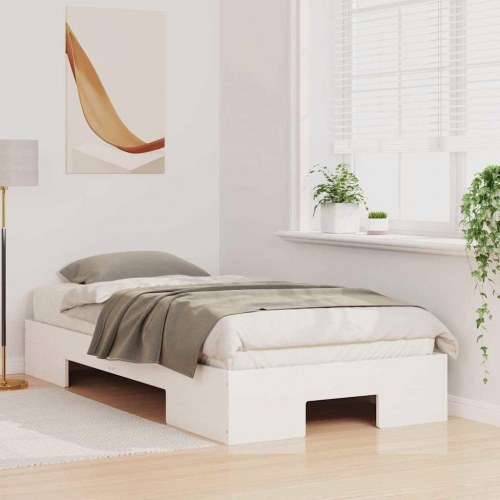 Gulvsengestel hvid 90 x 190 cm