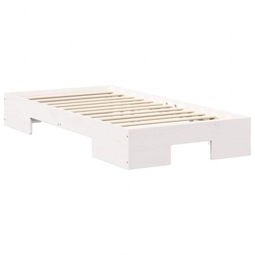 Gulvsengestel hvid 90 x 190 cm
