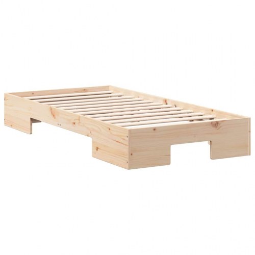 Gulvsengestel brun 75 x 190 cm