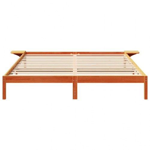 Sengestel i massiv fyrretræ - voks brun 180 x 200 cm