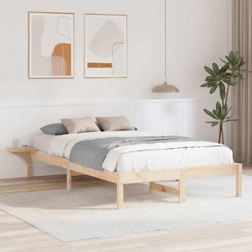 Sengestel i massiv fyrretræ 120 x 200 cm - naturfarvet