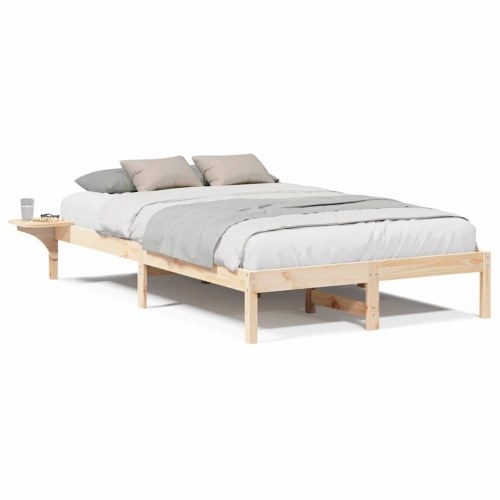 Sengestel i massiv fyrretræ 120 x 200 cm - naturfarvet