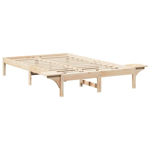 Sengestel i massiv fyrretræ 120 x 200 cm - naturfarvet