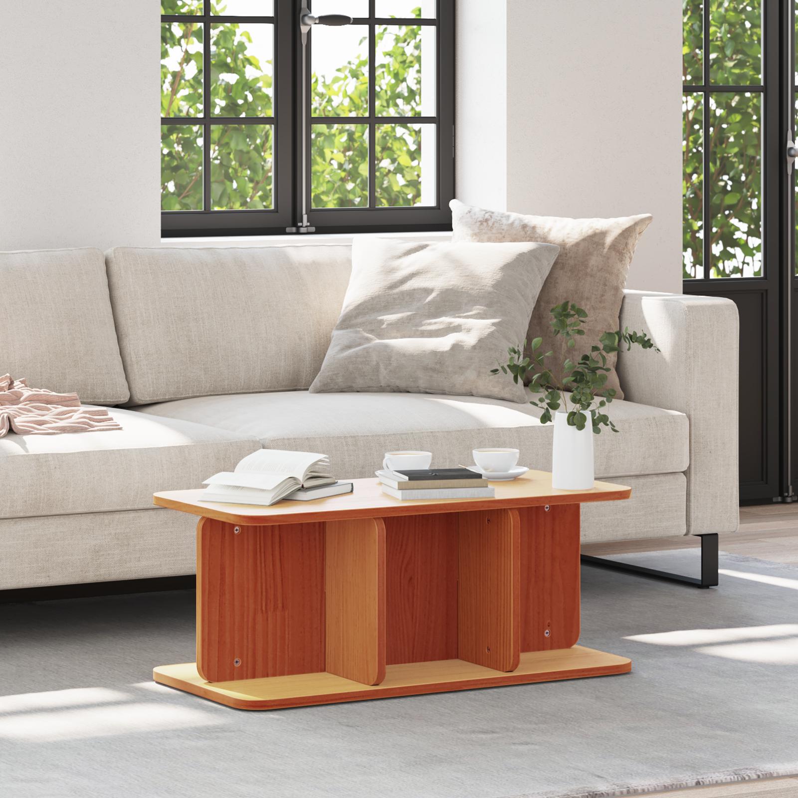 Sofabord Gyldenbrun 80 x 39.5 x 33.5 cm Massivt fyrretræ