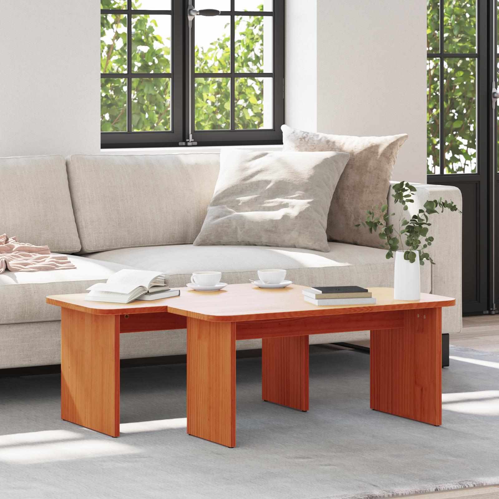 Sofabord Gyldenbrun 100 x 69 x 35.5 cm Massivt fyrretræ