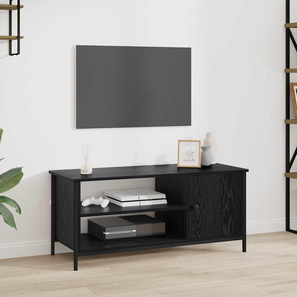 TV-skab Sort eg 100 x 40 x 45 cm Konstrueret træ