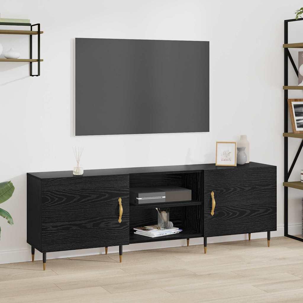 TV-skab Sort eg 150 x 30 x 50 cm Konstrueret træ