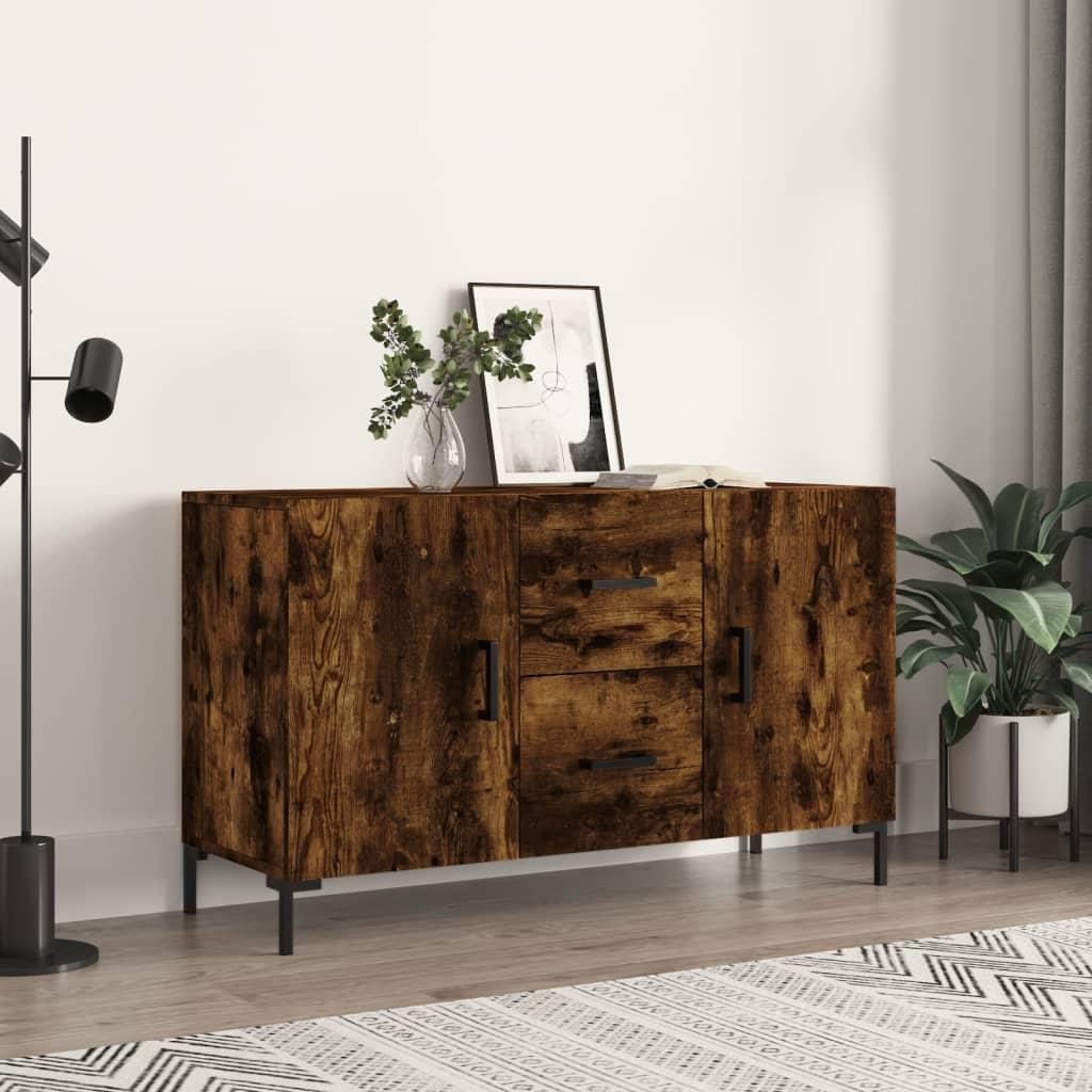 Skænk 100x36x60 cm konstrueret træ røget egetræsfarve