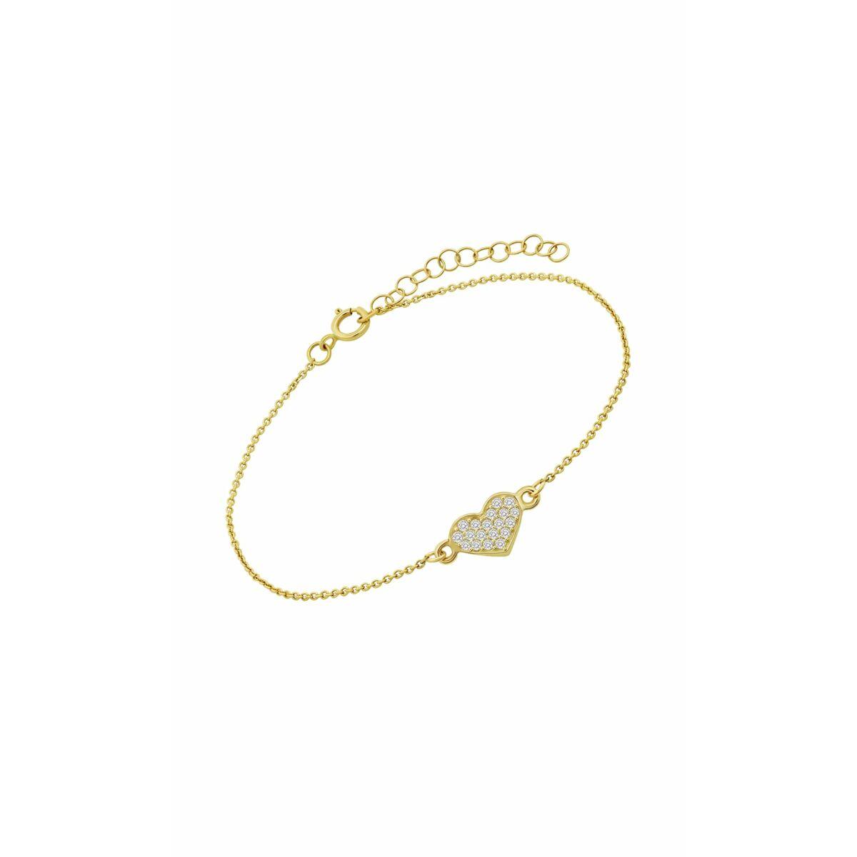 Lotus armbånd til kvinder HIN00163/18 - hjertevedhæng i guldfarve