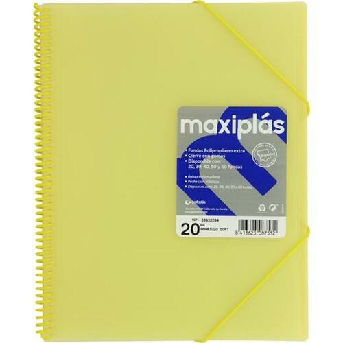 Grafoplas organiser mappe A4 - Gul, 6 stk.