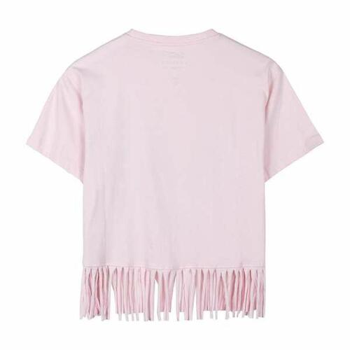 Stitch T-shirt til piger - kortærmet, pink/blå, 10 år