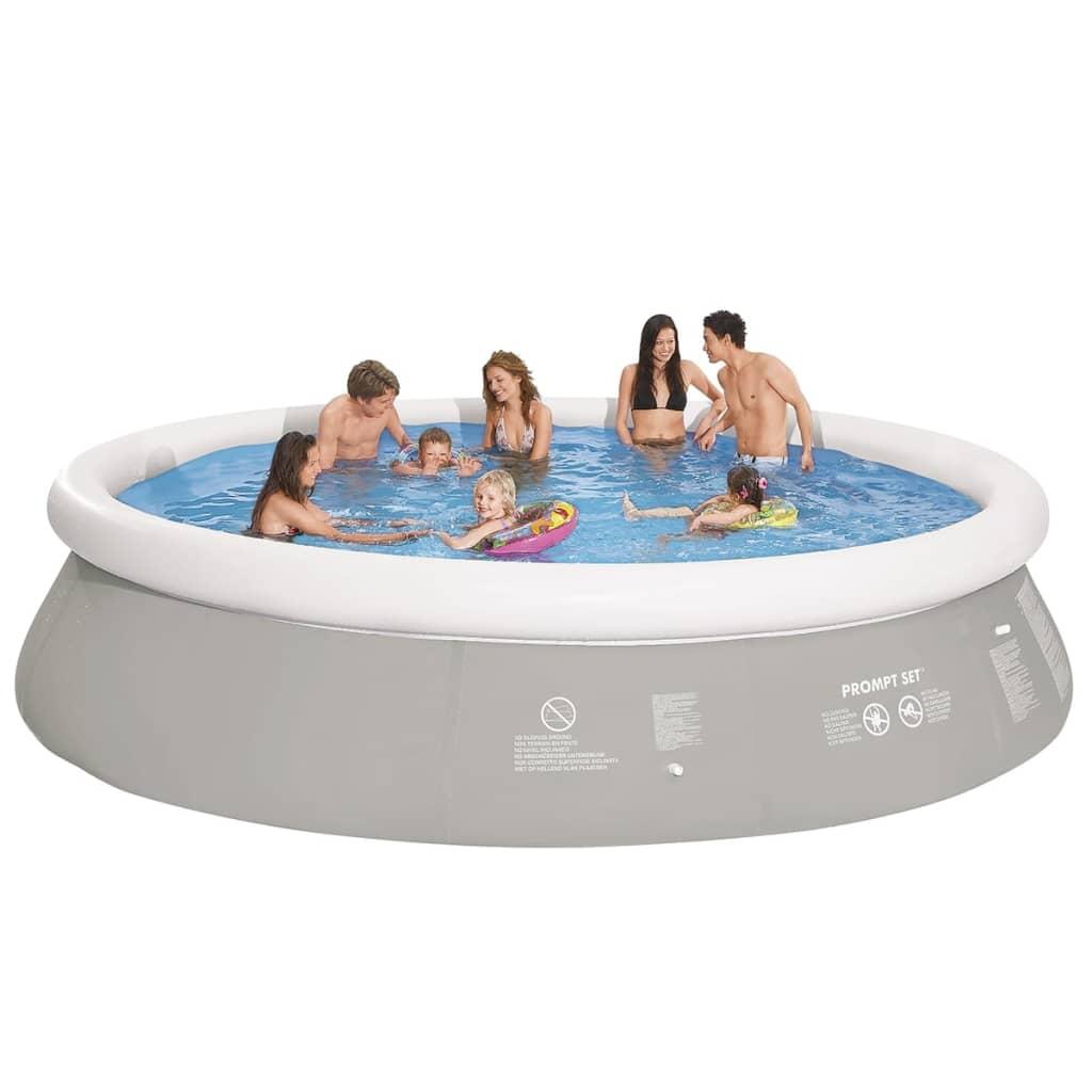 Jilong rund oppustelig swimmingpool grå 450 x 122 cm