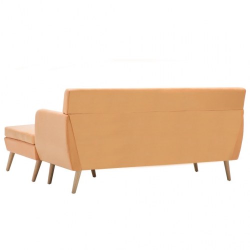 L-formet sofa 171,5x138x81,5 cm stofbetræk orange