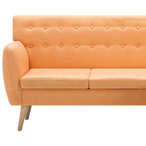 L-formet sofa 171,5x138x81,5 cm stofbetræk orange