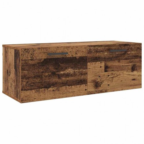 Vægskab 100 x 36,5 x 35 cm i konstrueret træ - gammelt træ