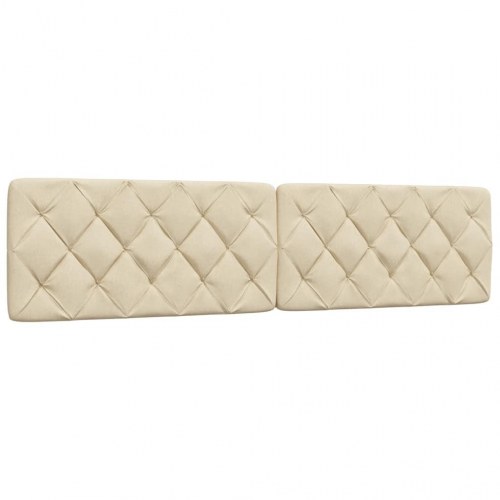 Sengeramme med hovedgærde 200 x 200 cm - creme