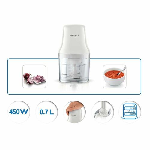 Kødhakker Philips Hvid Sort Plastik 450 W 700 ml 1 L (OUTLET A)