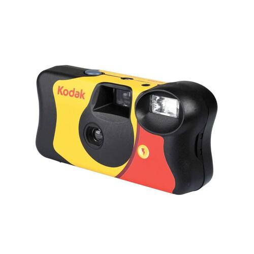 Kodak FunSaver engangskamera med flash - gul/sort/rød