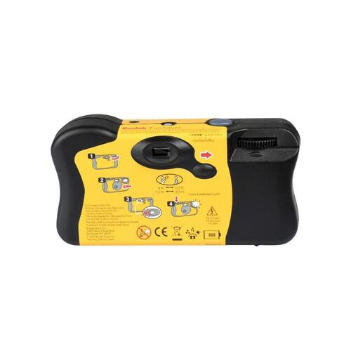 Kodak FunSaver engangskamera med flash - gul/sort/rød