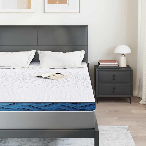 Topmadras i memoryskum 140 x 200 cm - hvid