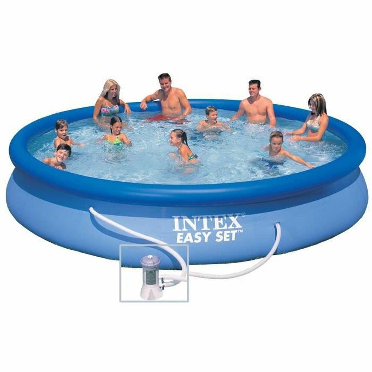 Oppustelig Pool Intex Easy Set 457 X 84 Cm Blå Med Filterpumpe