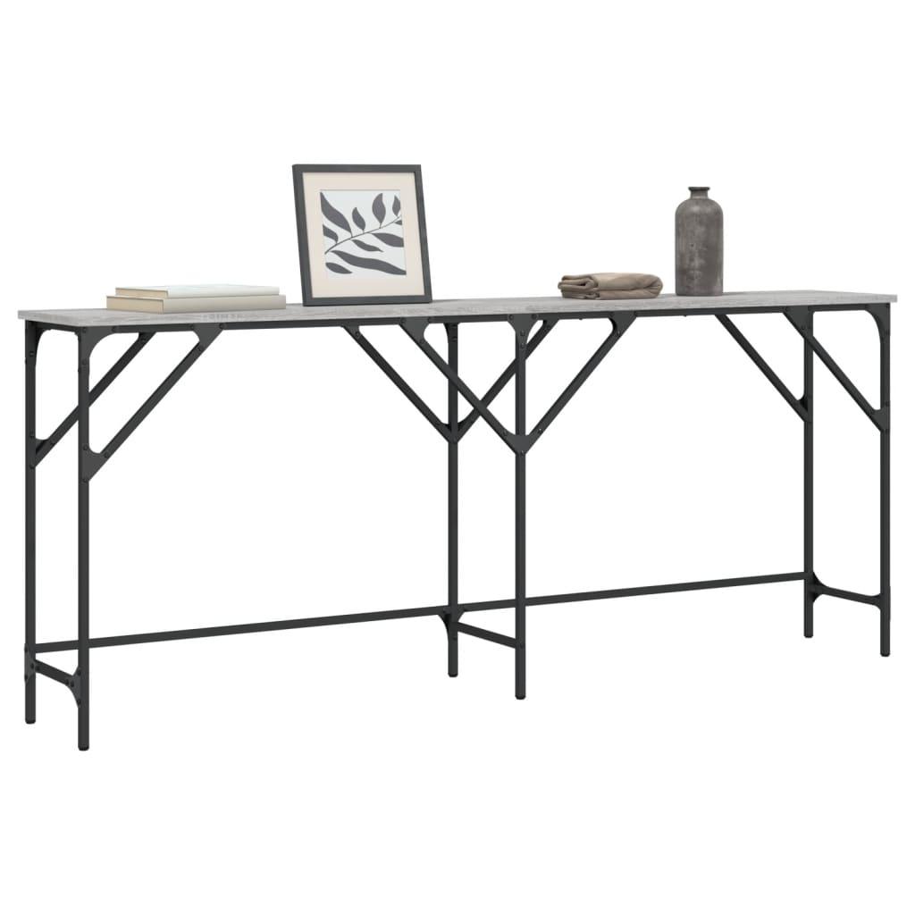 Konsolbord 180x29x75 cm konstrueret træ grå sonoma-eg