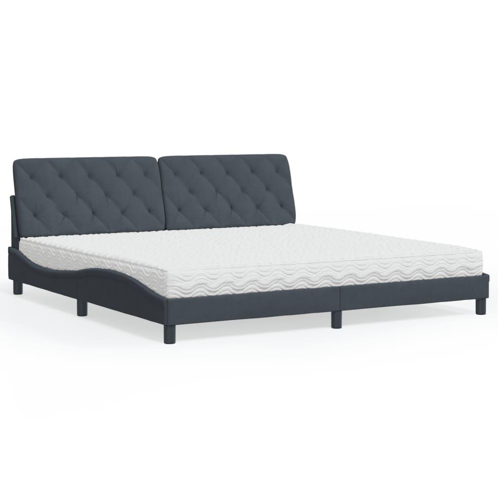 Seng Med Madras Velour - Mørkegrå / 200 x 200 cm