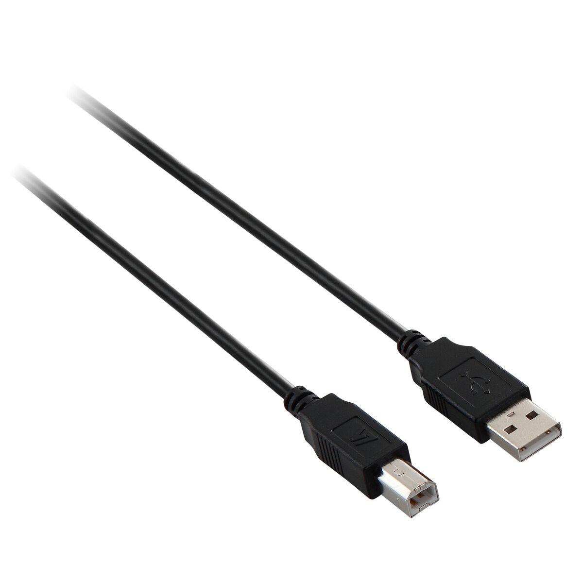 USB-kabel USB A til USB B 2.0 V7 - Sort, 5 m