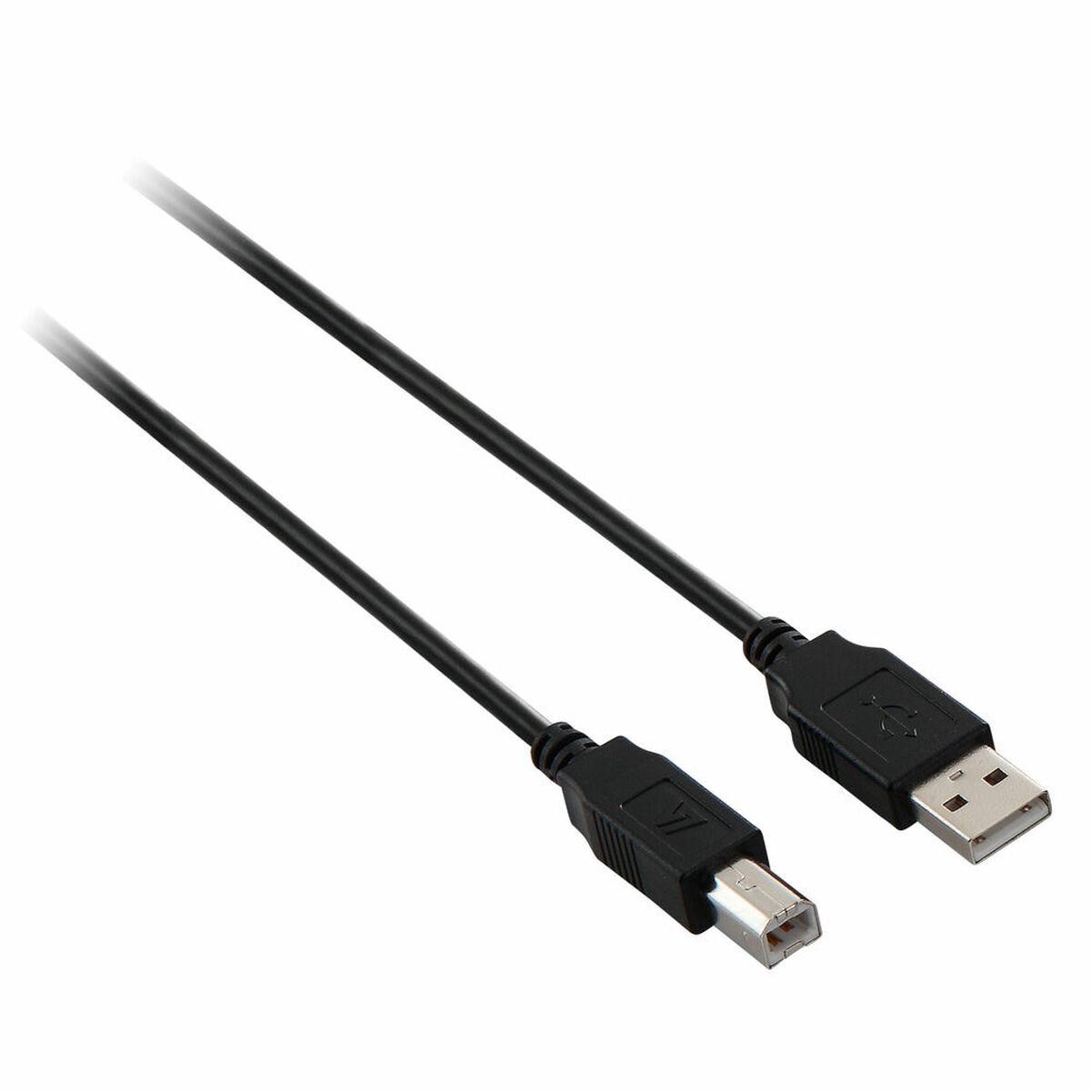 USB-kabel V7 Micro-B til USB-A, sort 3 m