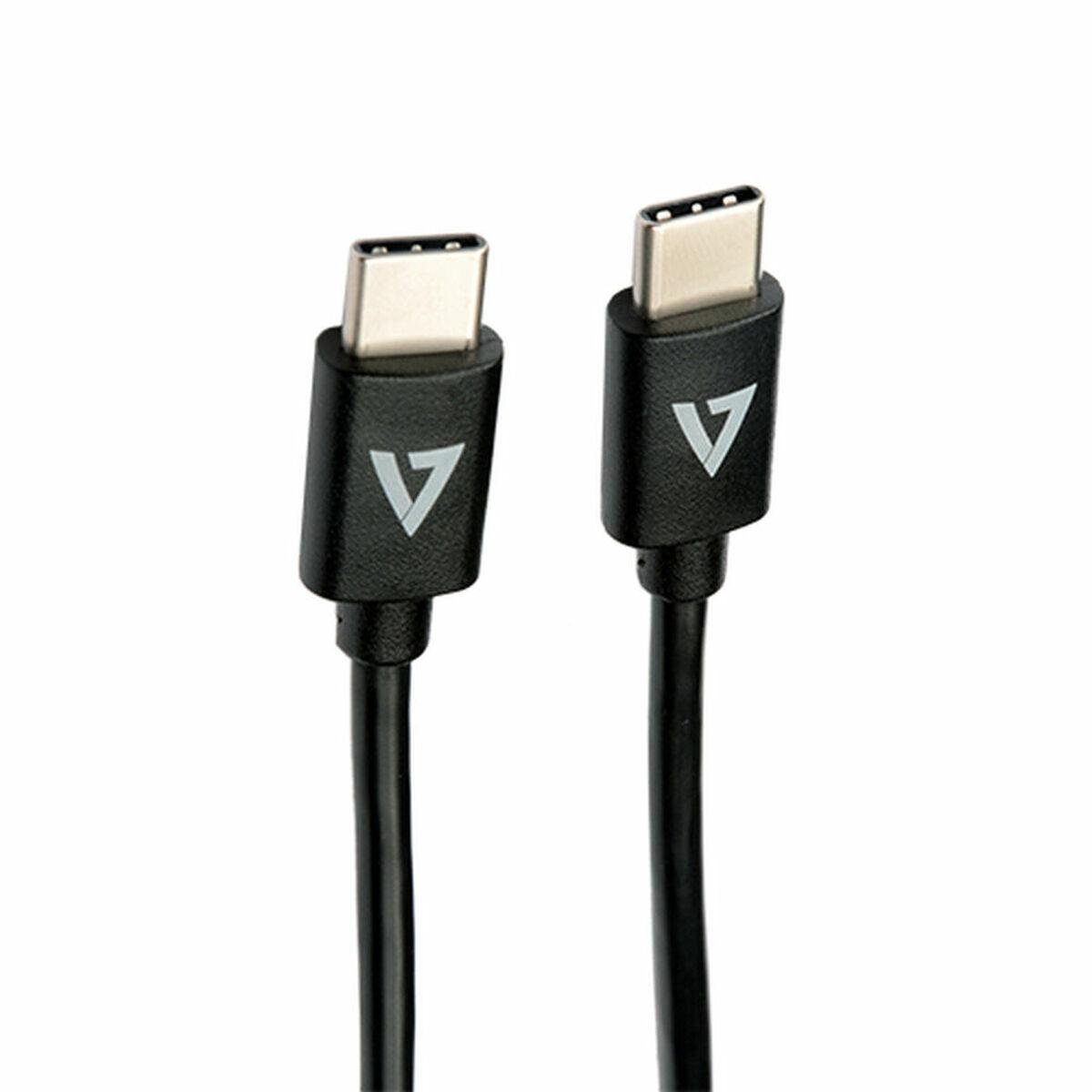 USB-C kabel V7 - 1 m, sort (USB 2.0, han-til-han)