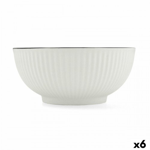 Gastro Black snackskåle - hvid/sort keramik, 6 stk., Ø 20,5 cm