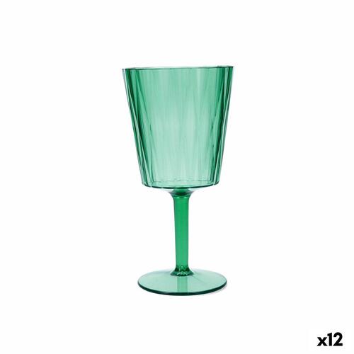 Iris vinglas - grøn plastik, 350 ml (12 stk.)