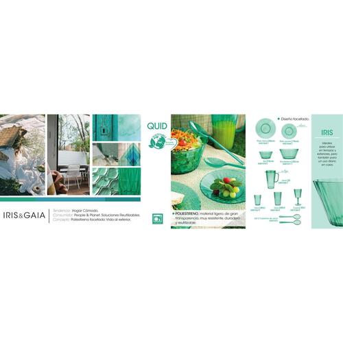 Iris vinglas - grøn plastik, 350 ml (12 stk.)