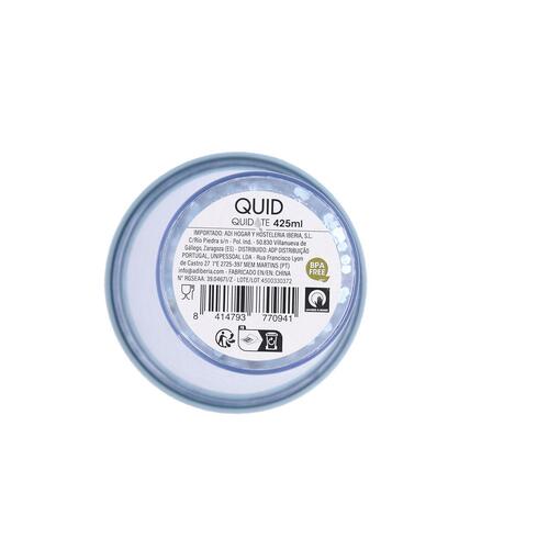 Quid Quidate blå kop med sugerør - plastik, 425 ml (12 stk.)