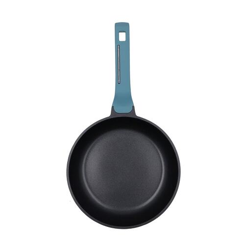 Confort stegepande blå metal Ø 24 cm - 6 stk.