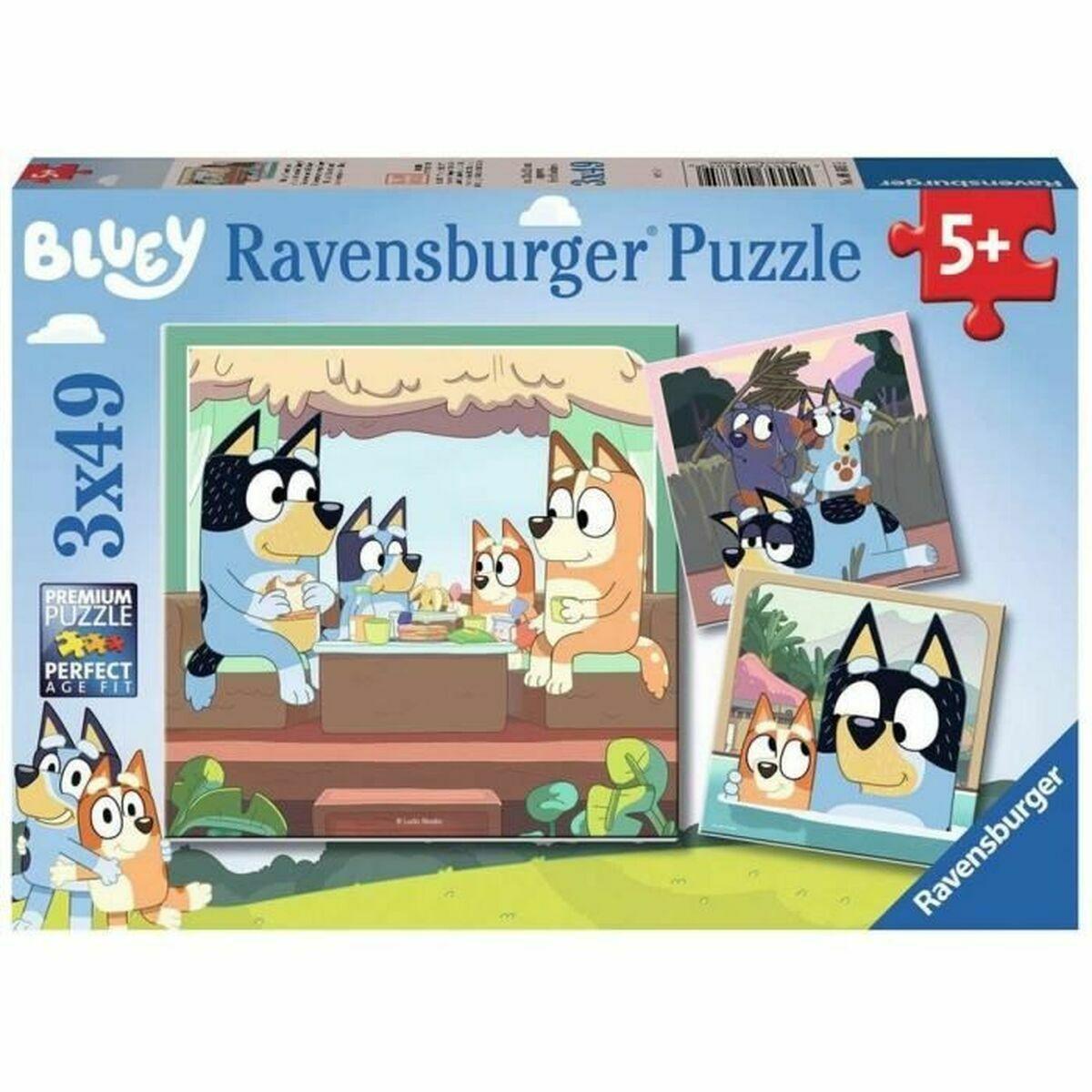 Puslespil til børn Ravensburger Bluey - 3 x 49 brikker (147 stk)