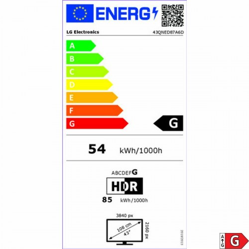 Smart TV LG QNED 43" 4K Ultra HD (43QNED87A6D.AEU)