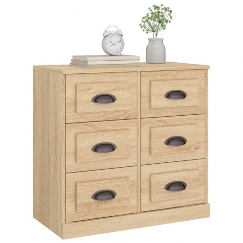 Skænk med 6 skuffer 70 x 35,5 x 67,5 cm - sonoma-eg