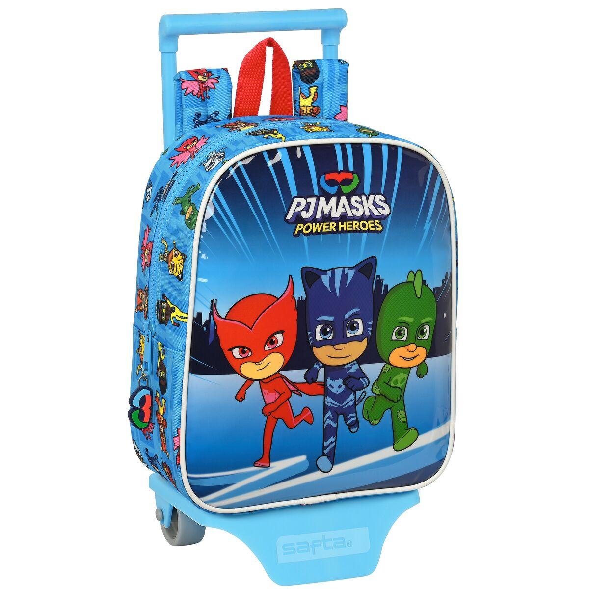 PJ Masks skolerygsæk med hjul - blå 22 × 27 × 10 cm