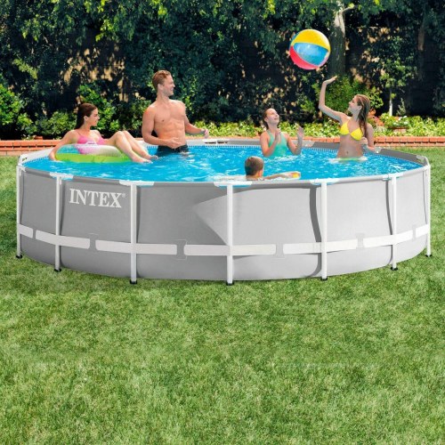 Fritstående pool Intex Prism Frame 457 × 107 cm - med pumpe, filter, cover og stige