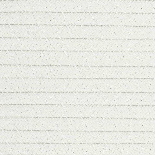 Opbevaringskurv med låg Ø40x35 bomuld hvid og sort